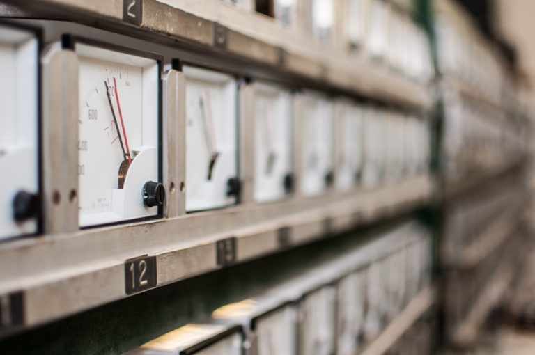 A wall of panel meters, British Engineering Excellence